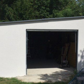 Garage en béton enduit 1 pente